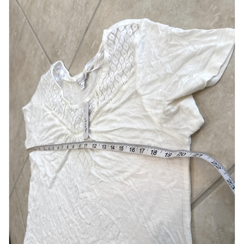 NEW Charming Charlie White Dress Night Dress Size XL Semi Sheer Comfort NWT - Picture 7 of 8